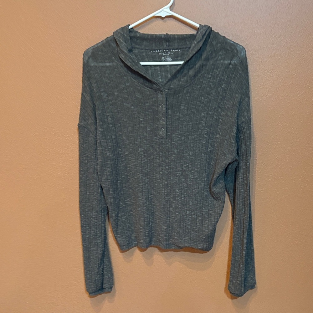 American Eagle Outfitters Heather Gray Hoodie